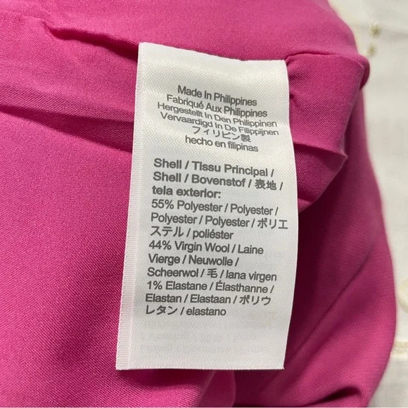 J. Crew Willa Cropped Flare trousers pants Garden Dahlia Pink Italian Wool  8 - Picture 10 of 13